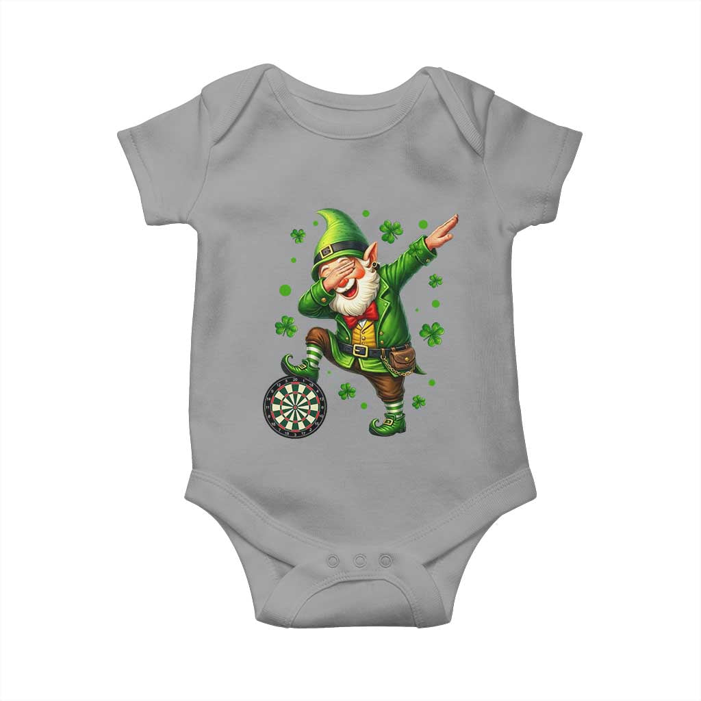 St Patricks Day Cheerful Gnome Dabbing Baby Onesie Darts Lover Gift