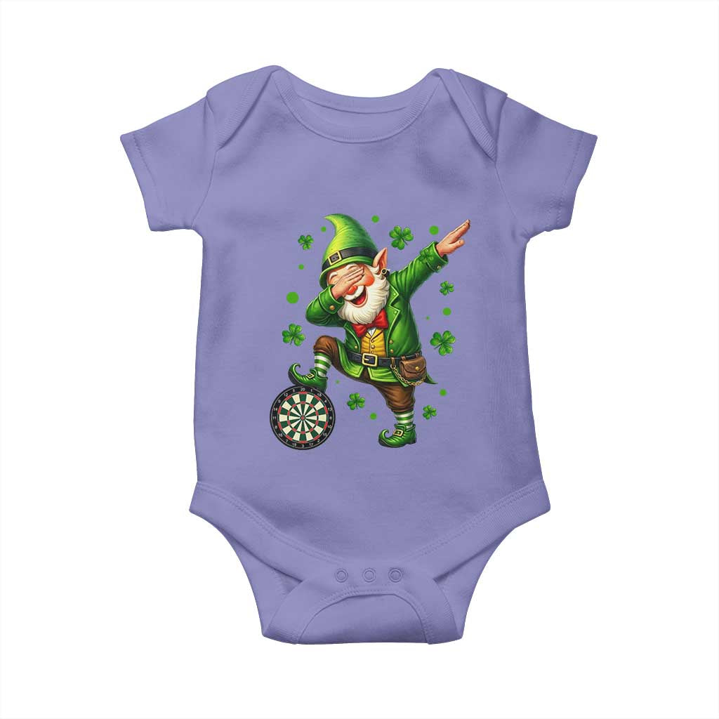 St Patricks Day Cheerful Gnome Dabbing Baby Onesie Darts Lover Gift