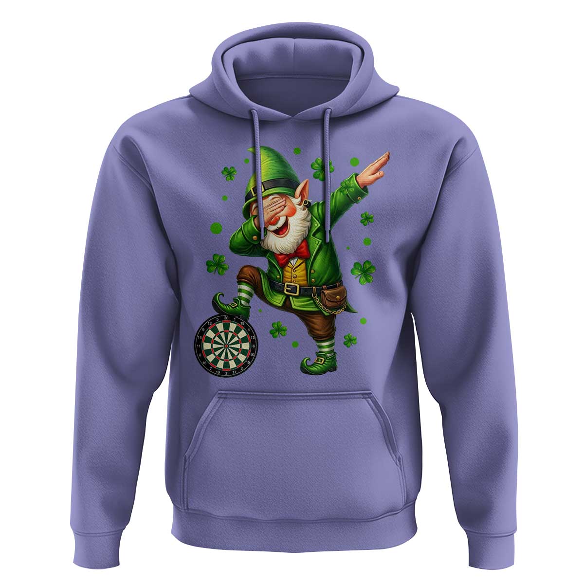 St Patricks Day Cheerful Gnome Dabbing Hoodie Darts Lover Gift