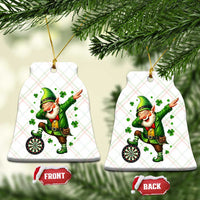 St Patricks Day Cheerful Gnome Dabbing Ceramic Ornament Darts Lover Gift