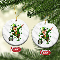 St Patricks Day Cheerful Gnome Dabbing Ceramic Ornament Darts Lover Gift
