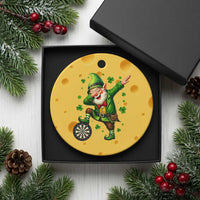St Patricks Day Cheerful Gnome Dabbing Ceramic Ornament Darts Lover Gift