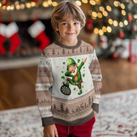 St Patricks Day Cheerful Gnome Dabbing Ugly Christmas Sweater Darts Lover Gift