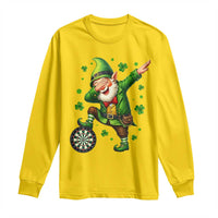 St Patricks Day Cheerful Gnome Dabbing Long Sleeve Shirt Darts Lover Gift