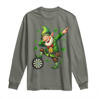 St Patricks Day Cheerful Gnome Dabbing Long Sleeve Shirt Darts Lover Gift