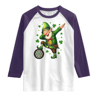 St Patricks Day Cheerful Gnome Dabbing Raglan Shirt Darts Lover Gift