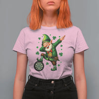 St Patricks Day Cheerful Gnome Dabbing T Shirt For Women Darts Lover Gift
