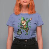 St Patricks Day Cheerful Gnome Dabbing T Shirt For Women Darts Lover Gift
