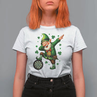 St Patricks Day Cheerful Gnome Dabbing T Shirt For Women Darts Lover Gift