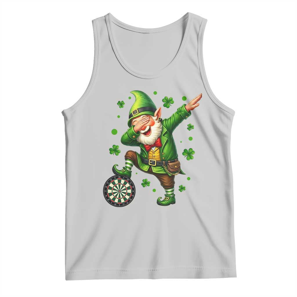 St Patricks Day Cheerful Gnome Dabbing Tank Top Darts Lover Gift