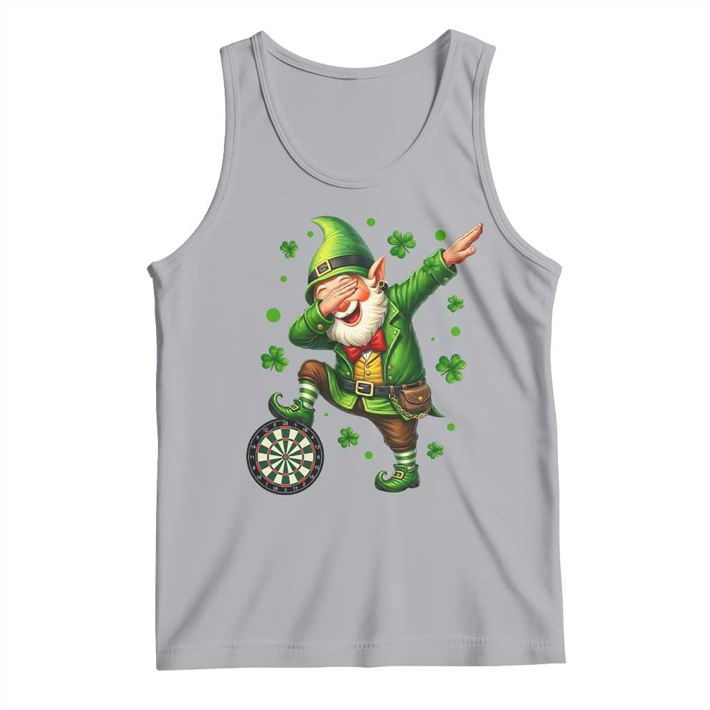 St Patricks Day Cheerful Gnome Dabbing Tank Top Darts Lover Gift