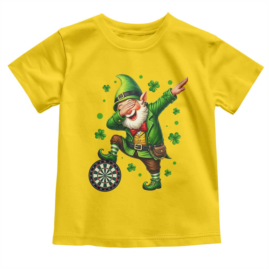 St Patricks Day Cheerful Gnome Dabbing Toddler T Shirt Darts Lover Gift