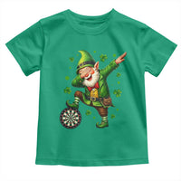 St Patricks Day Cheerful Gnome Dabbing Toddler T Shirt Darts Lover Gift