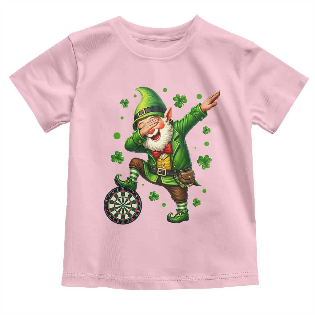 St Patricks Day Cheerful Gnome Dabbing Toddler T Shirt Darts Lover Gift