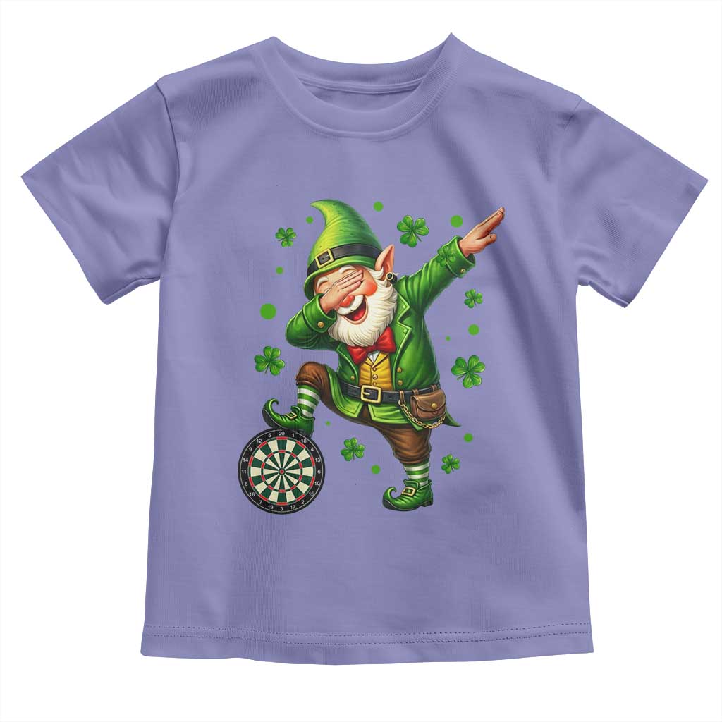 St Patricks Day Cheerful Gnome Dabbing Toddler T Shirt Darts Lover Gift