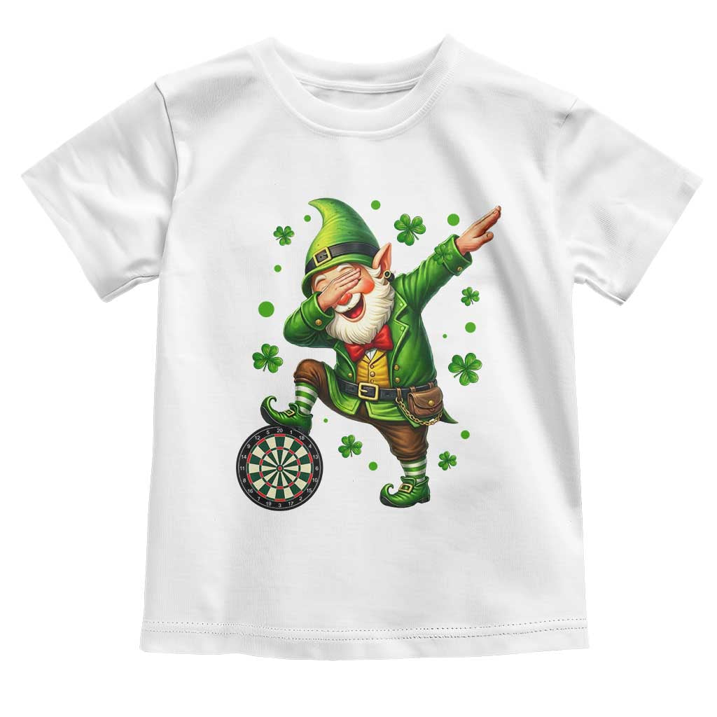 St Patricks Day Cheerful Gnome Dabbing Toddler T Shirt Darts Lover Gift