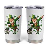 St Patricks Day Cheerful Gnome Dabbing Tumbler Cup Darts Lover Gift