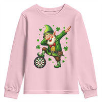 St Patricks Day Cheerful Gnome Dabbing Youth Sweatshirt Darts Lover Gift