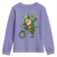 St Patricks Day Cheerful Gnome Dabbing Youth Sweatshirt Darts Lover Gift