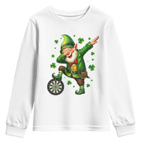 St Patricks Day Cheerful Gnome Dabbing Youth Sweatshirt Darts Lover Gift