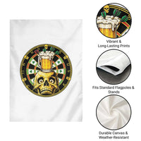 Funny St Patricks Day Skull Garden Flag Darts Player Gift