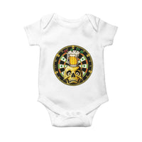 Funny St Patricks Day Skull Baby Onesie Darts Player Gift