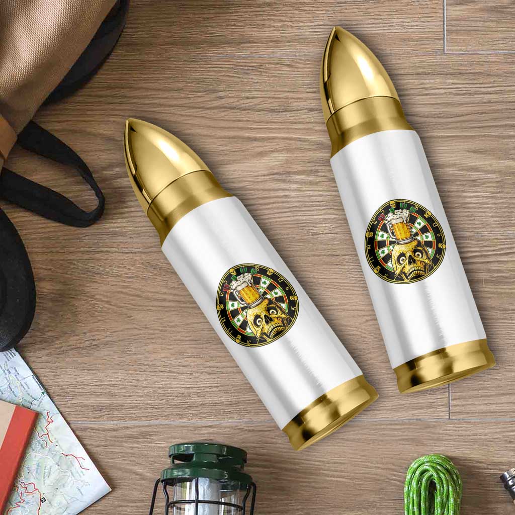 Funny St Patricks Day Skull Bullet Tumbler Darts Player Gift