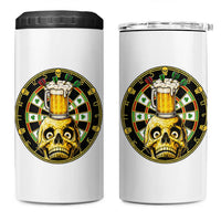 Funny St Patricks Day Skull 4 in 1 Can Cooler Tumbler Darts Player Gift