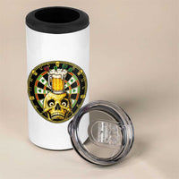 Funny St Patricks Day Skull 4 in 1 Can Cooler Tumbler Darts Player Gift