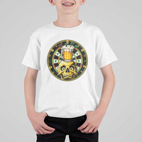 Funny St Patricks Day Skull T Shirt For Kid Darts Player Gift