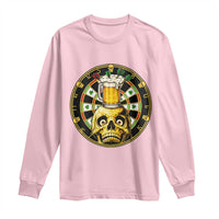 Funny St Patricks Day Skull Long Sleeve Shirt Darts Player Gift
