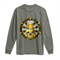 Funny St Patricks Day Skull Long Sleeve Shirt Darts Player Gift