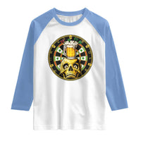 Funny St Patricks Day Skull Raglan Shirt Darts Player Gift