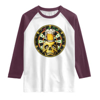 Funny St Patricks Day Skull Raglan Shirt Darts Player Gift