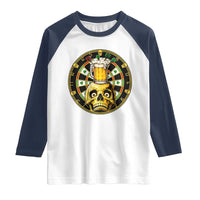 Funny St Patricks Day Skull Raglan Shirt Darts Player Gift