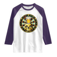 Funny St Patricks Day Skull Raglan Shirt Darts Player Gift