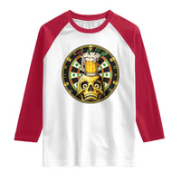 Funny St Patricks Day Skull Raglan Shirt Darts Player Gift