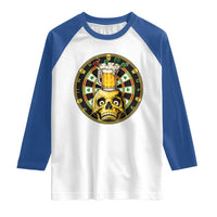 Funny St Patricks Day Skull Raglan Shirt Darts Player Gift