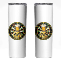 Funny St Patricks Day Skull Skinny Tumbler Darts Player Gift