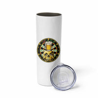 Funny St Patricks Day Skull Skinny Tumbler Darts Player Gift
