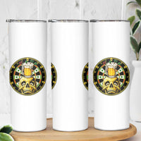 Funny St Patricks Day Skull Skinny Tumbler Darts Player Gift
