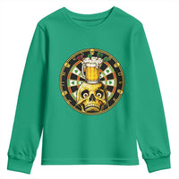 Funny St Patricks Day Skull Youth Sweatshirt Darts Player Gift