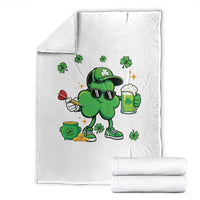 St Patricks Day Shamrock Darts And Beer Lover Gift Throw Blanket