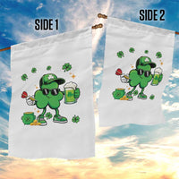 St Patricks Day Shamrock Darts And Beer Lover Gift Garden Flag