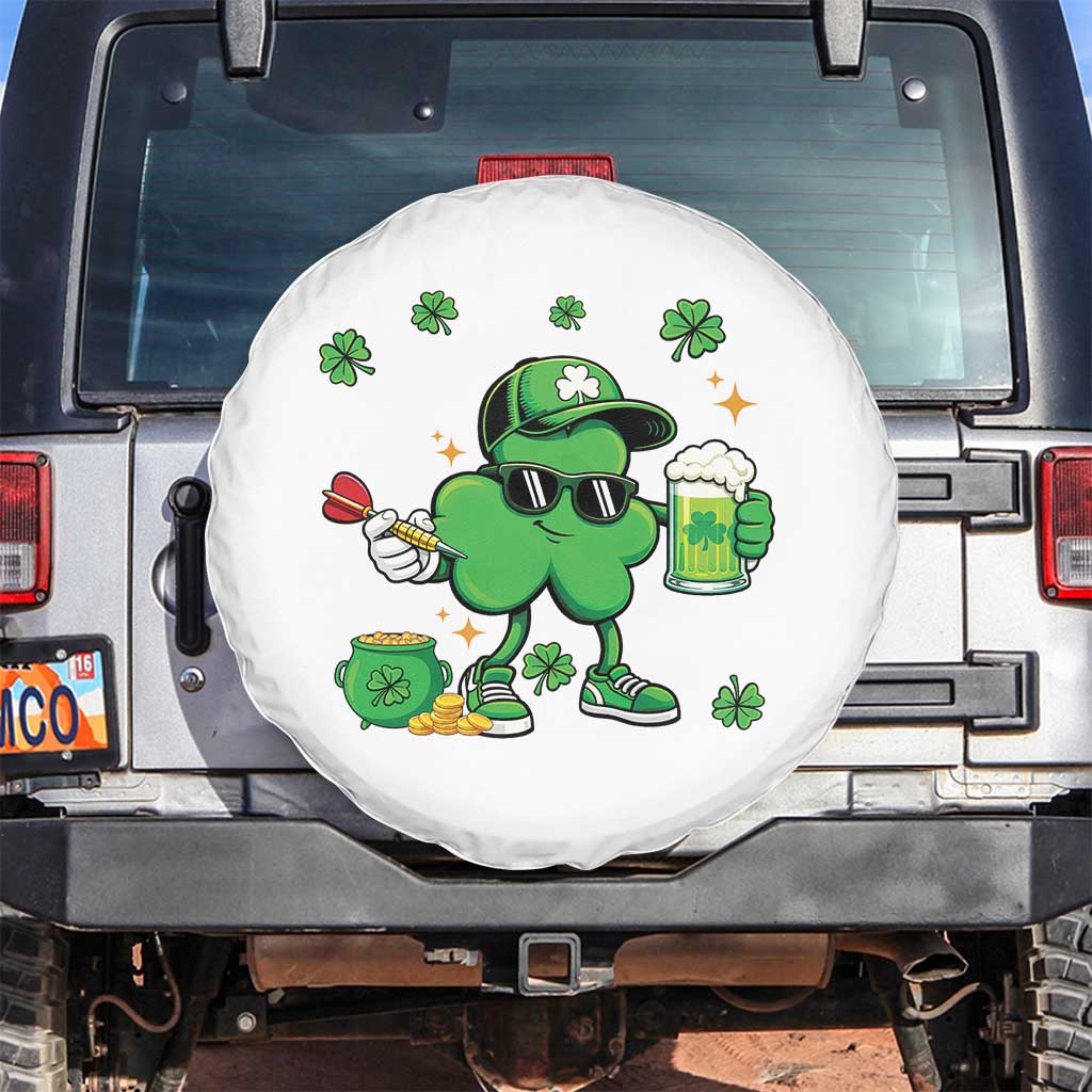 St Patricks Day Shamrock Darts And Beer Lover Gift Spare Tire Cover
