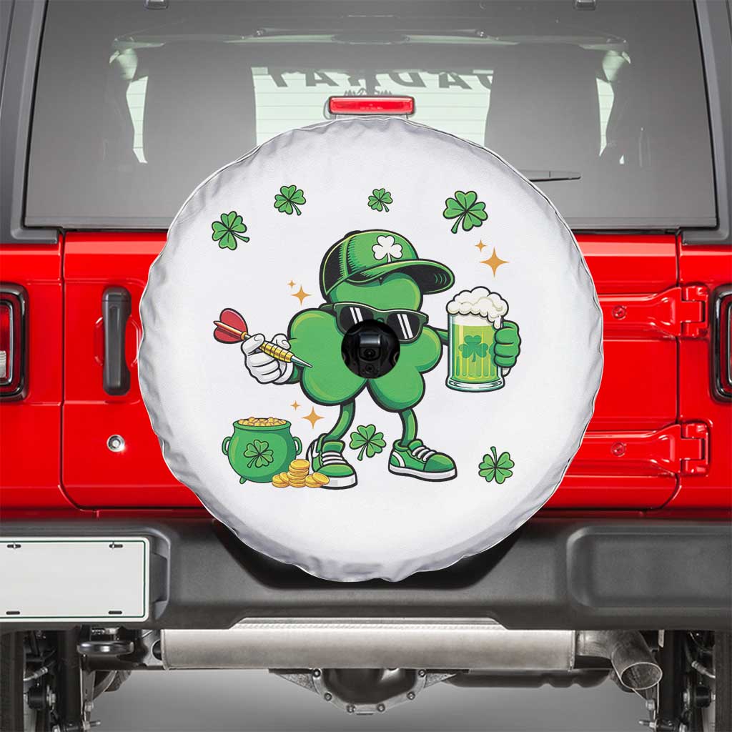 St Patricks Day Shamrock Darts And Beer Lover Gift Spare Tire Cover