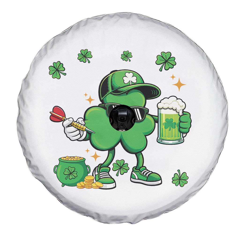 St Patricks Day Shamrock Darts And Beer Lover Gift Spare Tire Cover