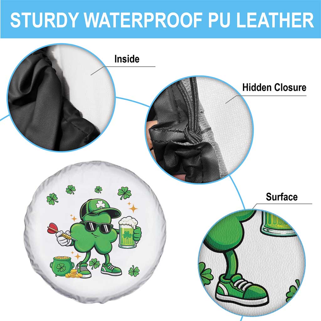 St Patricks Day Shamrock Darts And Beer Lover Gift Spare Tire Cover