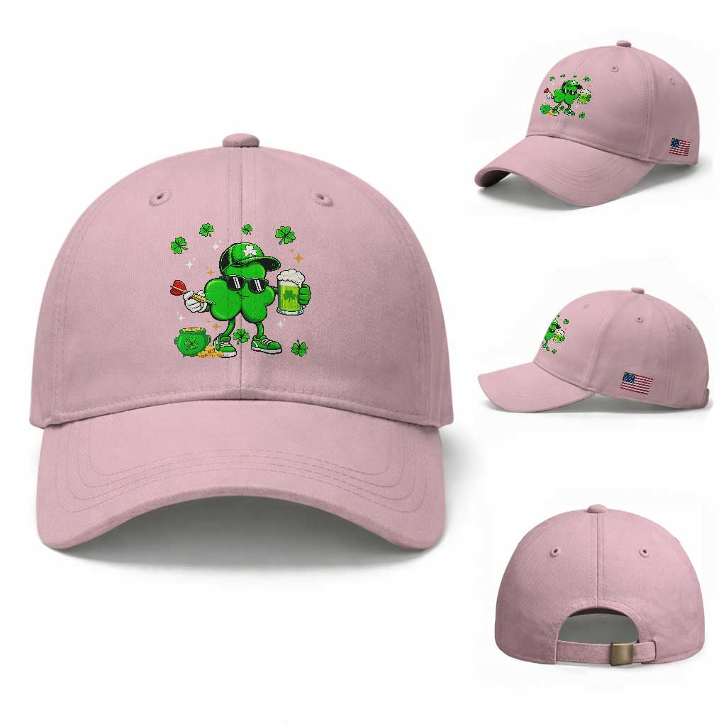St Patricks Day Shamrock Darts And Beer Lover Gift Baseball Cap