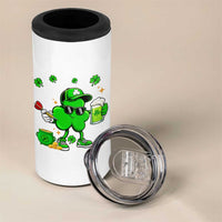 St Patricks Day Shamrock Darts And Beer Lover Gift 4 in 1 Can Cooler Tumbler